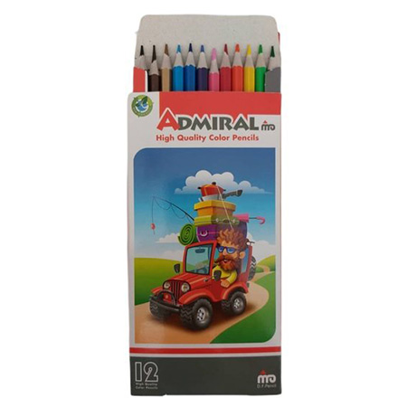 مداد رنگی 12 رنگ ادمیرال مدل 201