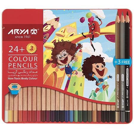 مداد رنگی 27 رنگ آریا کد 3022