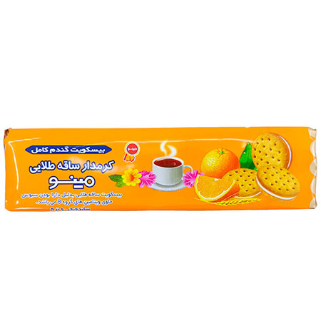 بیسکوئیت کرمدار ساقه طلایی با طعم پرتقال مینو - 192 گرم
