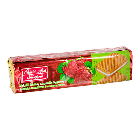بیسکویت کرمدار توت فرنگی شیرین عسل – ۱۲۰ گرم