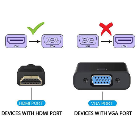 مبدل HDMI به VGA انزو مدل HD-42 همراه خروجی صدا و پاور