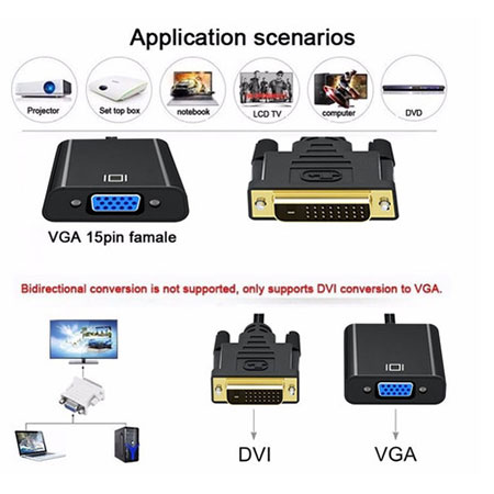 مبدل DVI به VGA انزو مدل DV-61