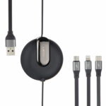 کابل تبدیل USB به لایتنینگ/USB-C/microUSB لیتو مدل LD-12 طول 1 متر