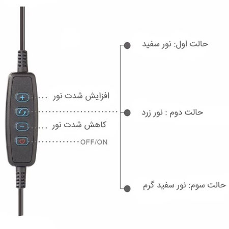 رینگ لایت عکاسی دوکاره پی نت مدل Live Stream