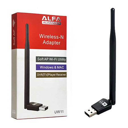 کارت شبکه USB بی‌ سیم آلفا مدل UW11