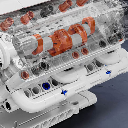 مدل ساختنی موتور ماشین V6 وان بات مدل OBTEM03AIQI