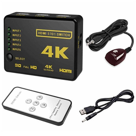 سوییچ 5 به 1 HDMI دی نت مدل D-Net 4K