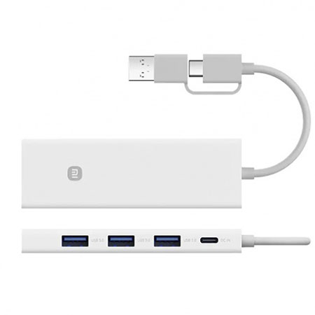 هاب 4 پورت دو سر USB3.0 شیائومی مدل XMSTFXQ01YM