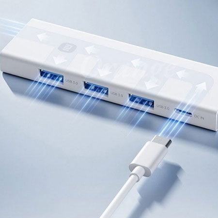 هاب 4 پورت دو سر USB3.0 شیائومی مدل XMSTFXQ01YM